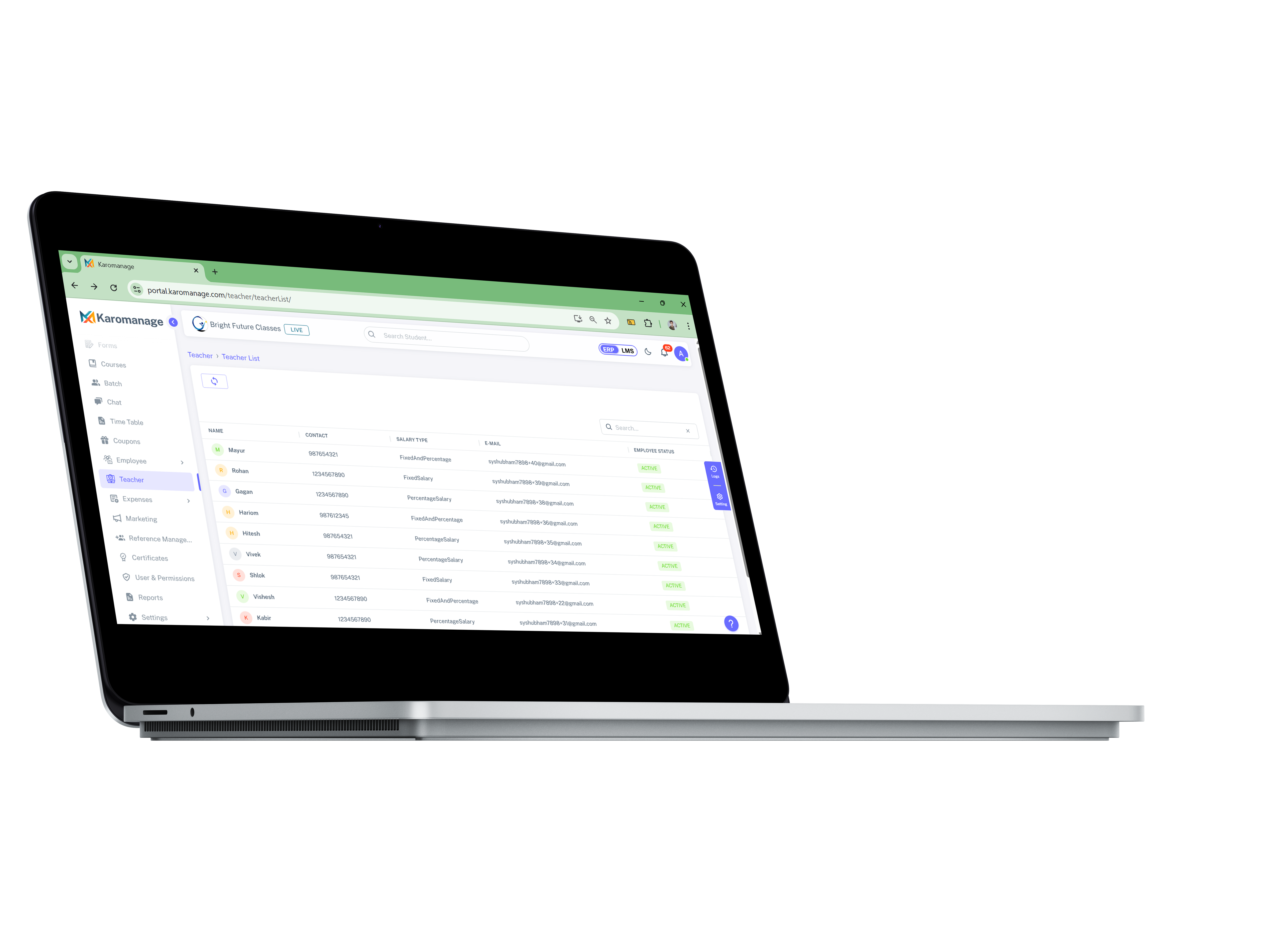 higher education erp systems for teacher management